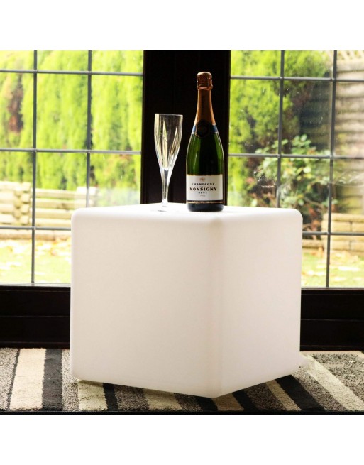 CUBO LEDPUFF ILUMINADO 40x40x40 MESA CENTRO SALA LOUNGE