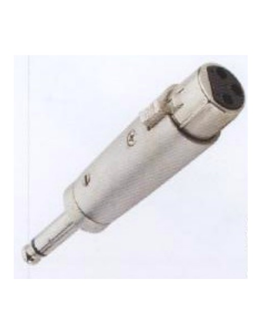 Adaptador convertidor XLR hembra a plug 6.3mm mono
