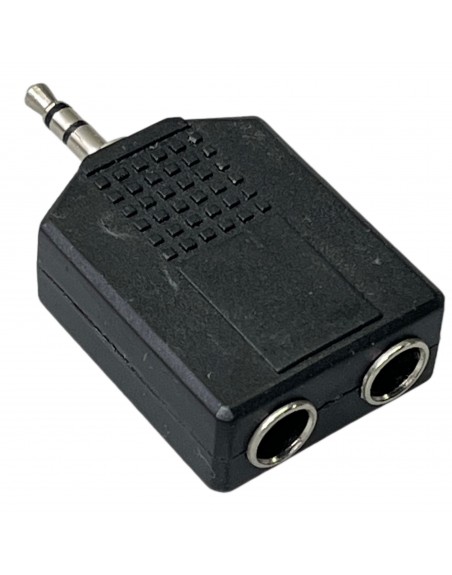 Adaptador de 2 jacks 6,3mm ESTERO a 1 plug de 3,5mm ESTEREO