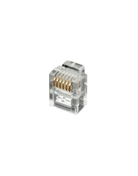 Conector Plug telefonico modular RJ12 6 Hilos