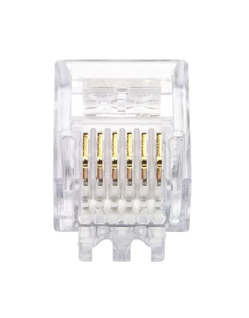Plug telefonico 6 hilos para extension RJ-12
