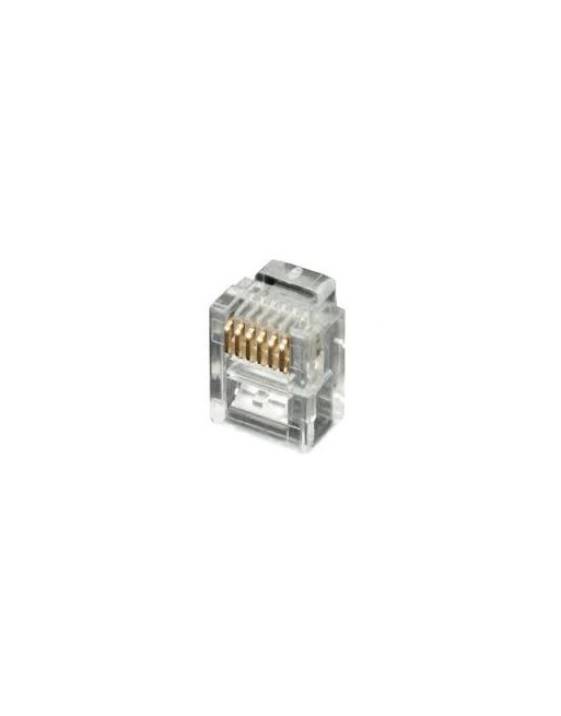 Plug telefonico 6 hilos para extension RJ-12