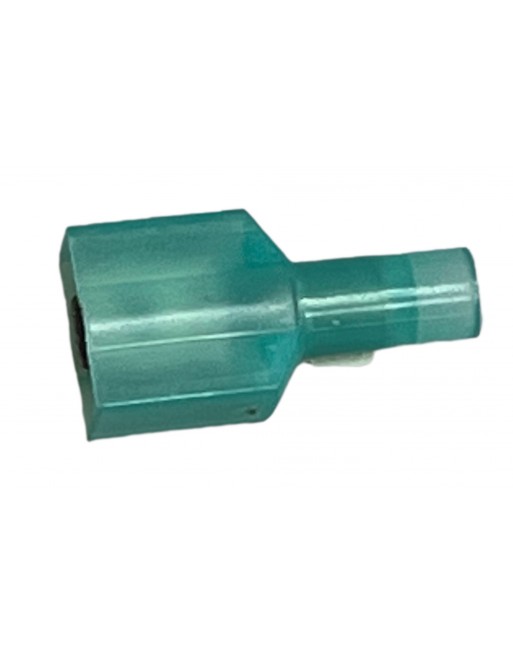 Terminal faston macho aislado verde calibre 18-14