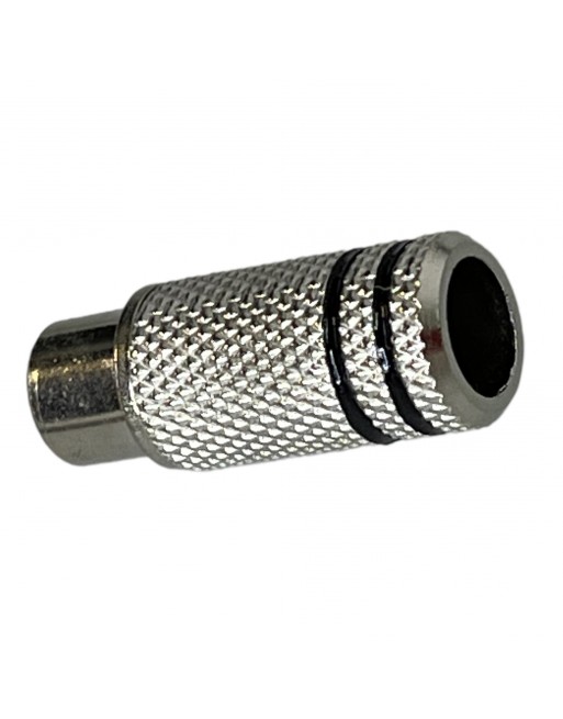 conector jack RCA para extension metalico franja negra