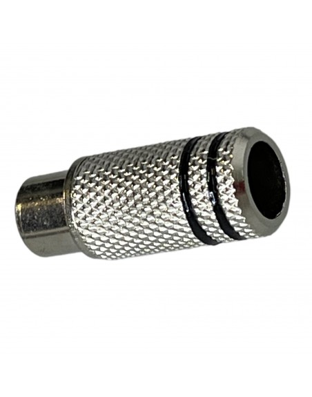 conector jack RCA para extension metalico franja negra