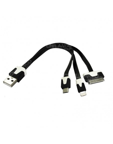 CABLE 3 EN 1 USB A DOCK MINIUSB MICROUSB