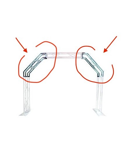 2 estructuras con Angulo 45º 1,36m x 20x20