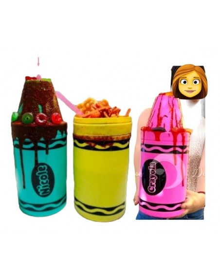 Maxi Crayola Botella Vaso Gigante Crayochela Halloween Psyco