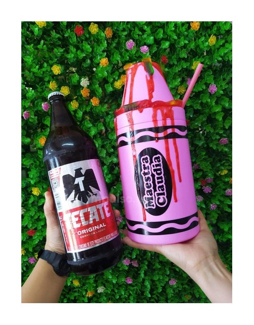 Maxi Crayola Botella Vaso Gigante Crayochela Halloween Franky