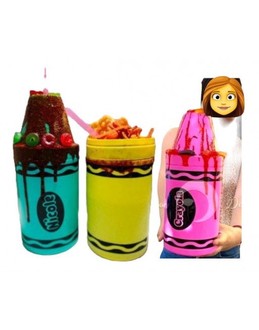 Maxi Crayola Botella Vaso Gigante Crayochela Halloween Pumpkin