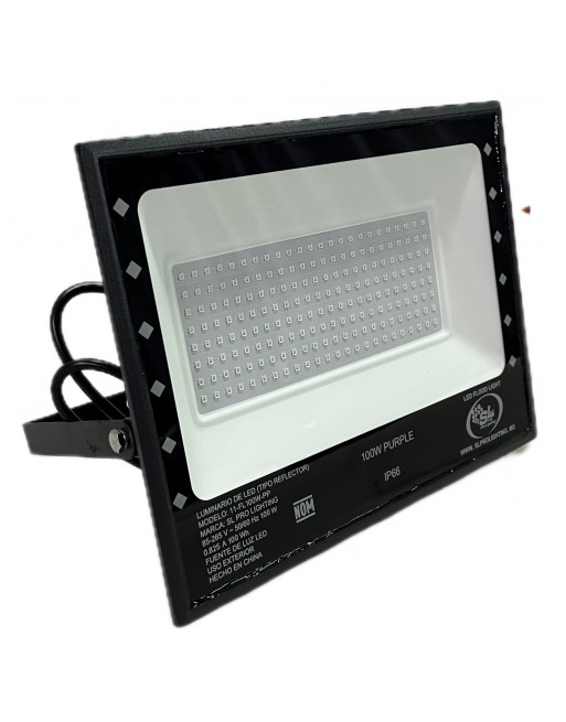 Luz LED UV negra de 100 W LED con enchufe (cable de alimentación de 10  pies), reflector ultravioleta IP66 con cinta brillante, iluminación de