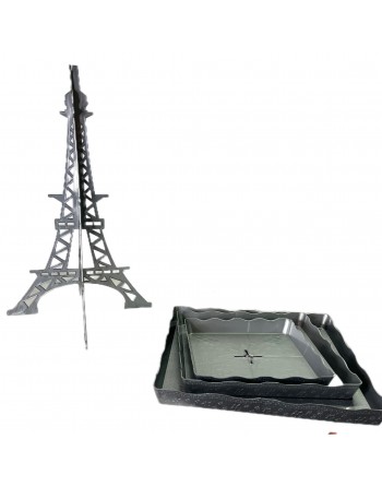 Torre Eiffel Plateada Porta...