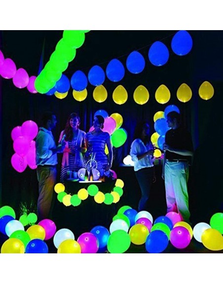 kit 60 globos Latex Lizo con luz Led