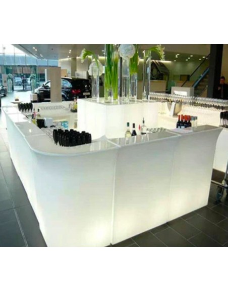 BARRAS BEBIDAS PREMIUM ILUMINADA CON HIELERA ILUMINADA