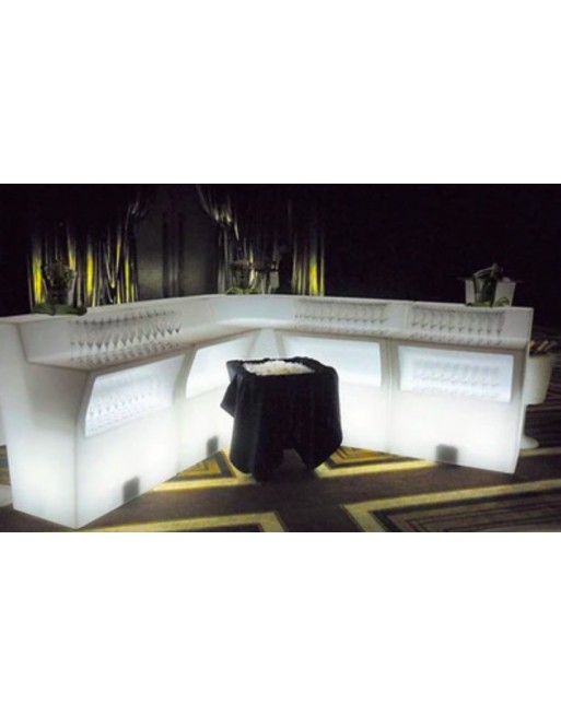 BARRAS BEBIDAS PREMIUM ILUMINADA CON HIELERA ILUMINADA