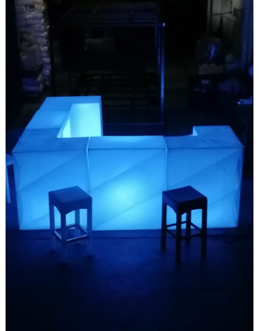 BARRAS BEBIDAS PREMIUM ILUMINADA CON HIELERA ILUMINADA