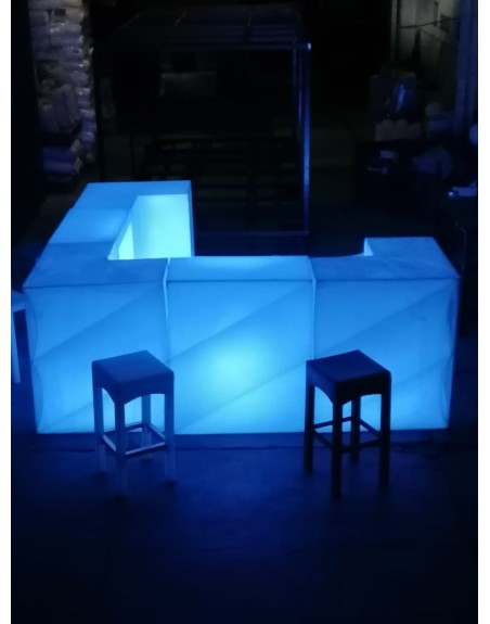 BARRAS BEBIDAS PREMIUM ILUMINADA CON HIELERA ILUMINADA
