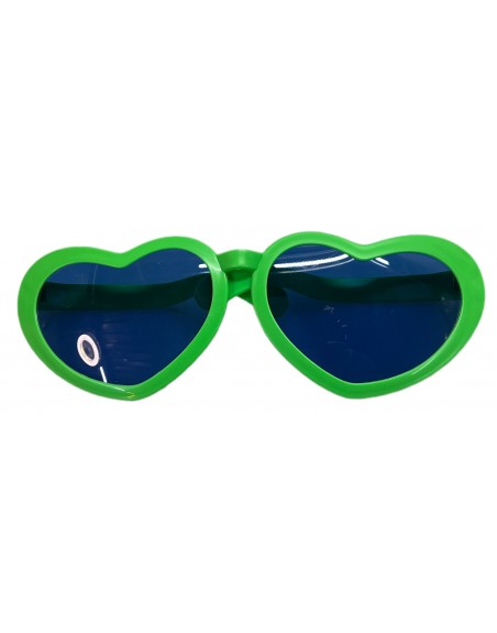 12 Lentes Gigantes corazon de Plastico para batucada