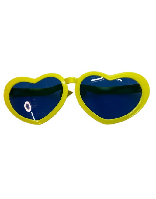 12 Lentes Gigantes corazon de Plastico para batucada