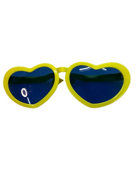 12 Lentes Gigantes corazon de Plastico para batucada