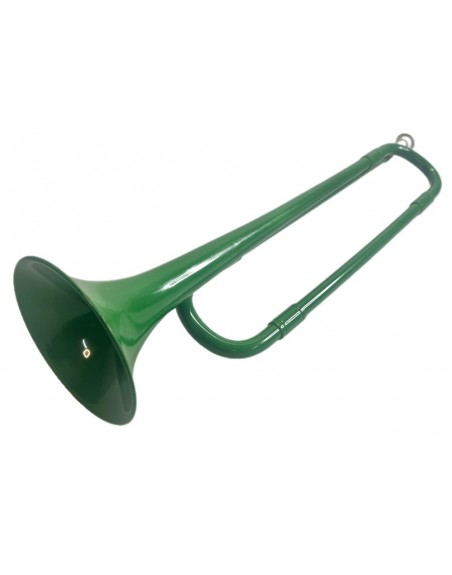 Trompeta Verde Corneta De Plastico Banda De Guerra