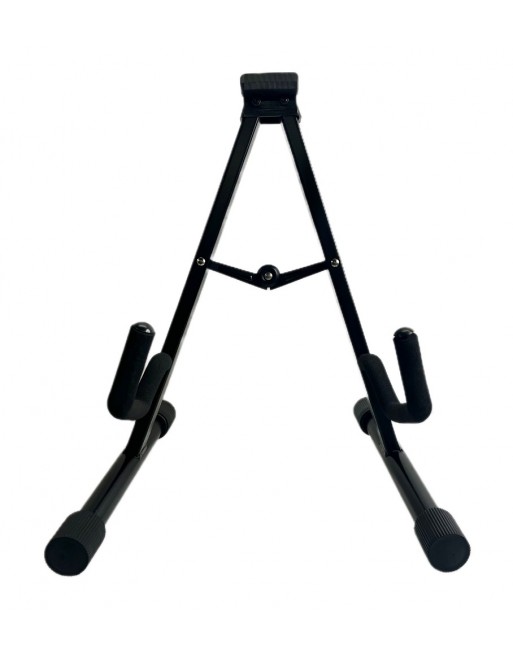Base Stand Negro De Piso Sencillo Para Guitarra Bajo