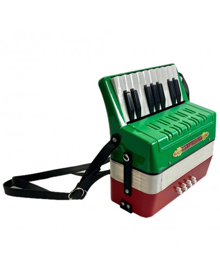 Acordeon Tricolor para niño Tamaño Medio 17 Teclas 8 Bajos