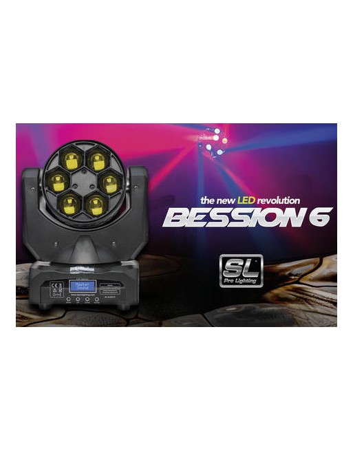 Cabeza Beam Beesion 6 Leds Efecto Vortex Bession 615