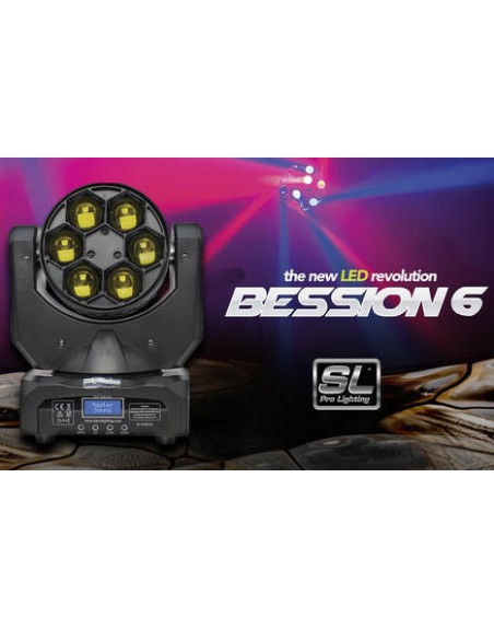 Cabeza Beam Beesion 6 Leds Efecto Vortex Bession 615