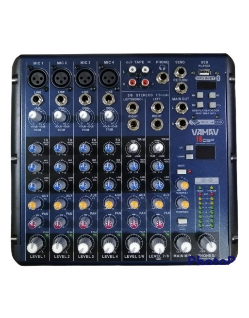 MEZCLADORA MX4 DE AUDIO PROFESIONAL 4 CANALES CON 199 EFECTOS