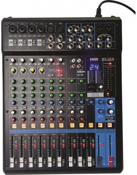 OFERTA Mezcladora estereo pasiva 12 canales con efectos