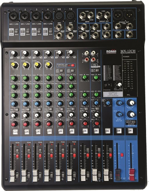 OFERTA Mezcladora estereo pasiva 12 canales con efectos
