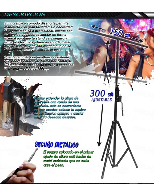 Sistema Elevacion Mecanico Para Iluminacion Uso Rudo