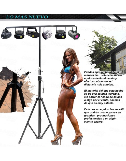 Sistema Elevacion Mecanico Para Iluminacion Uso Rudo
