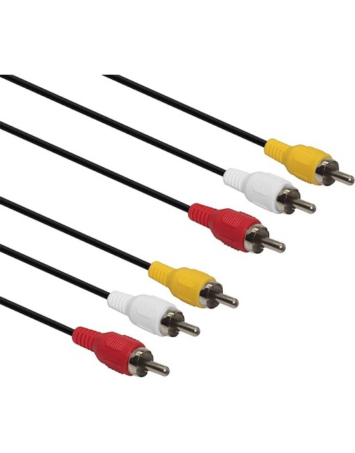 Cable RCA DE 3X3 3M De Alta Calidad