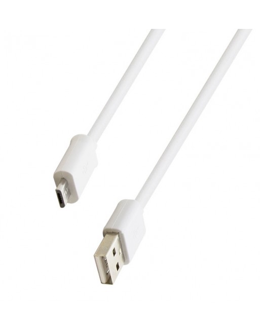 Cable Blanco Transferencia Datos Y Carga Usb A Micro Usb / 1M