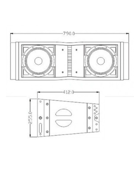 Bafle Arreglo Lineal 2 Altavoces De 8" + Driver De 3" 500W Rms