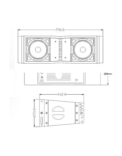 Bafle Arreglo Lineal 2 Altavoces De 10" + Driver De 3" 750W Rms