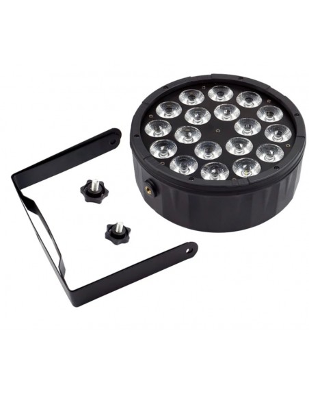 Cañon ParLED 18x10w 4en1 RGB+ambar metalico
