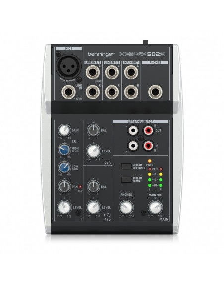 Mezcladora Behringer 502s pasiva Analógico Interfaz USB Para Streaming