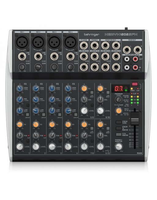 Mezcladora Behringer 1202sFx pasiva Analógico Interfaz USB Para Streaming