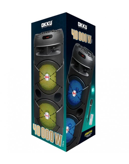 Bafle Amplificado Recargable 8 Bluetooth Usb Luz Led