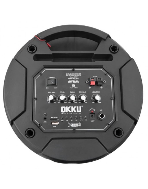 Bafle Amplificado Recargable 8 Bluetooth Usb Luz Led