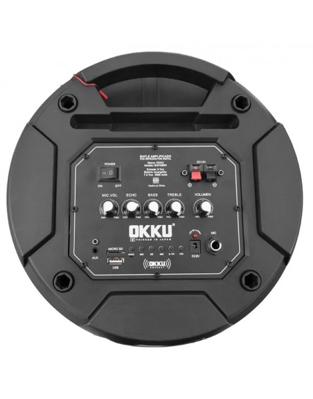 Bafle Amplificado Recargable 8 Bluetooth Usb Luz Led
