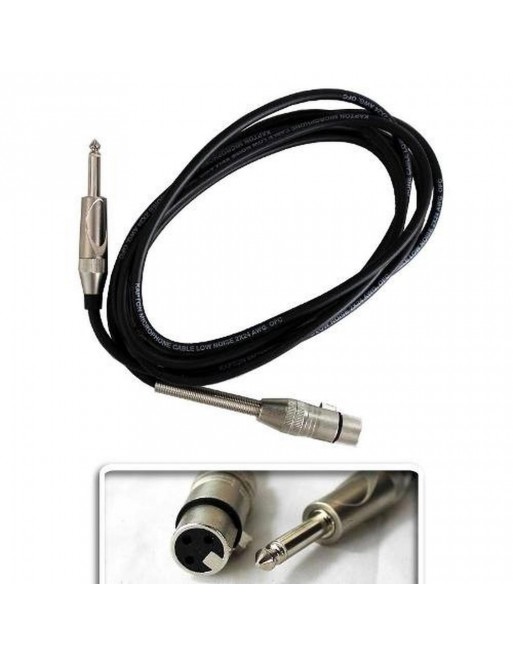 Cable Extension Plug 6.3mm Mono A Canon Hembra 3 Mt