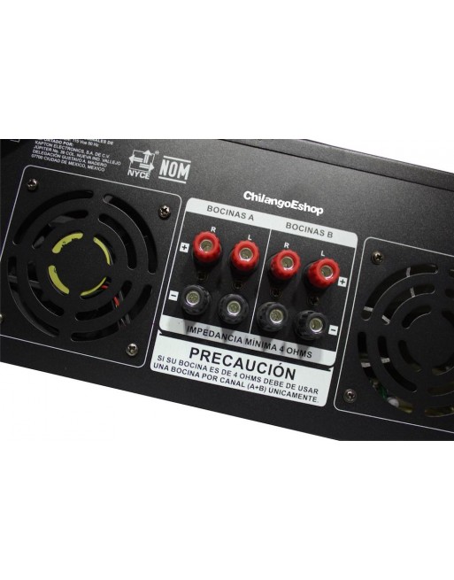 MEZCLADORA CON AMPLIFICACION 4 CANALES USB SD BLUETOOTH