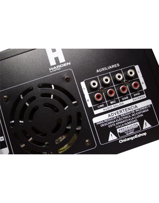 MEZCLADORA CON AMPLIFICACION 4 CANALES USB SD BLUETOOTH