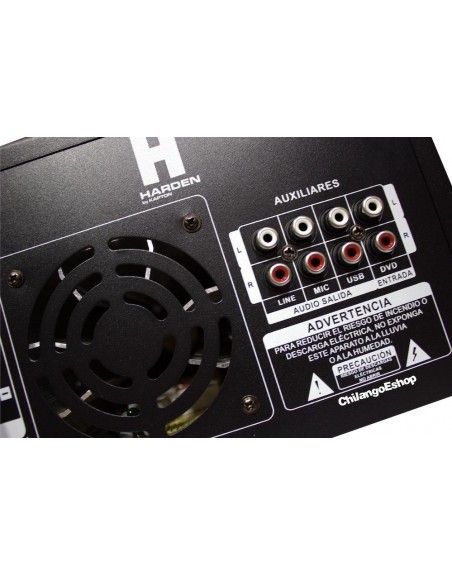 MEZCLADORA CON AMPLIFICACION 4 CANALES USB SD BLUETOOTH