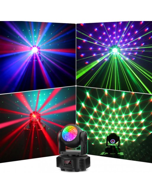 Mini Cabeza Robotica Cristalball + Laser Multipuntos + Estrobo