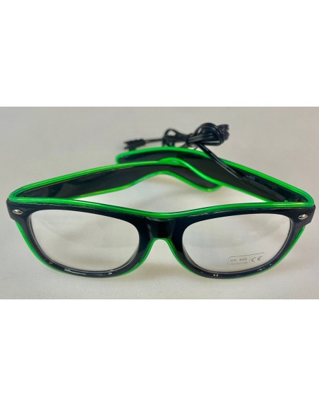 Lentes cable neon verde 3v